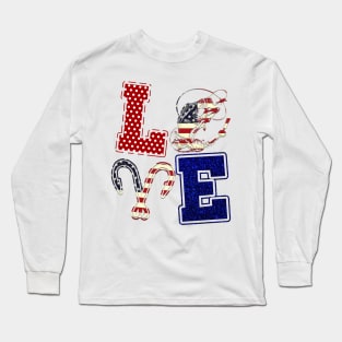 Love Fishing 4th Of July Shirt Independence Day Gift Long Sleeve T-Shirt